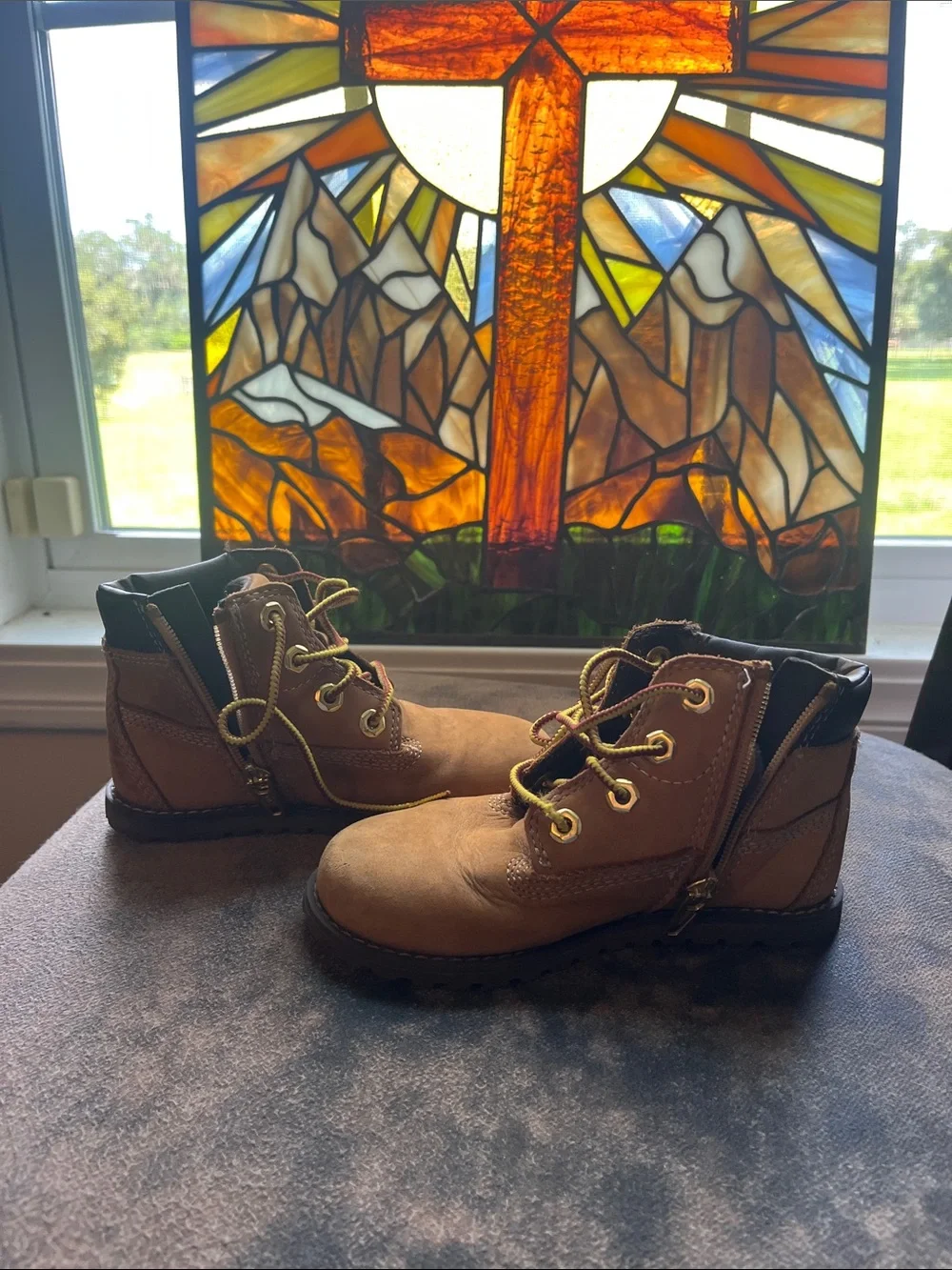 Timberland Kids Tan Lace-Up Workstyle Boots